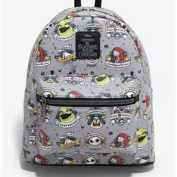 Loungefly The Nightmare Before Christmas Tattoo Art Mini Backpack - Picture 1 of 13